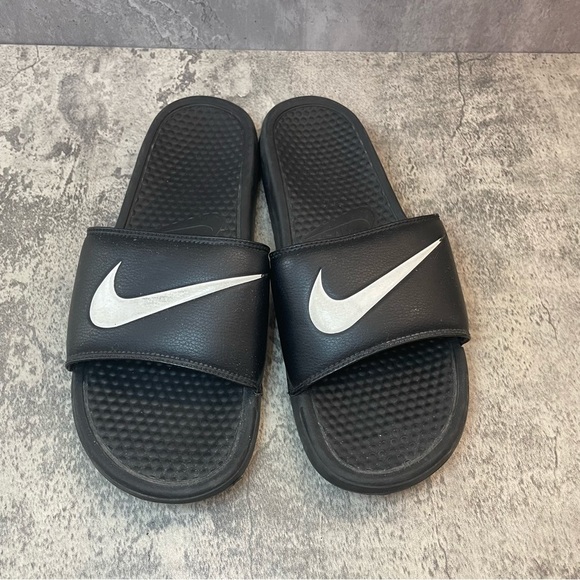 Nike Black and White Slide Sandals - Picture 2 of 5